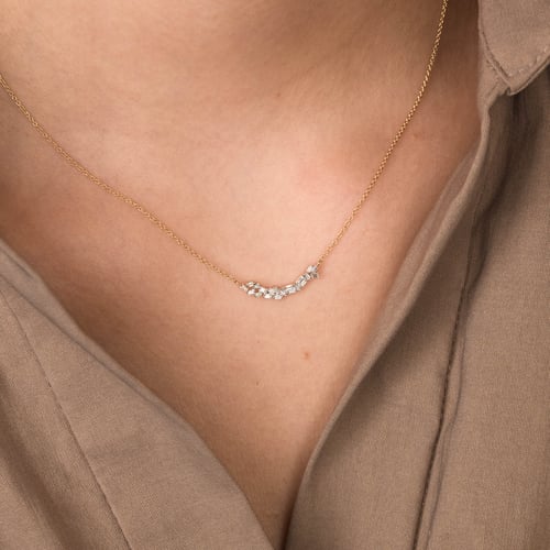 Zlatý náhrdelník s lab-grown diamanty Darcy