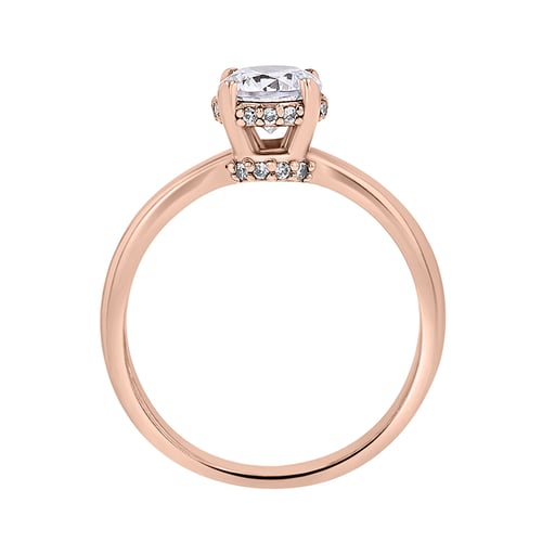Zásnubní prsten s moissanitem a lab-grown diamanty Xela