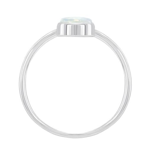 Zlatý minimalistický prsten s oválným opálem Plaire