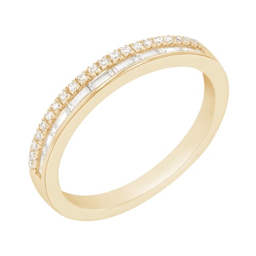 Eternity prsten s lab-grown round a baguette diamanty Luisa