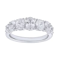 Zlatý prsten s oválnými přírodními diamanty Rasel
