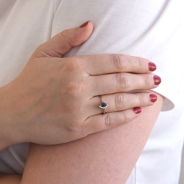 prsten s marquise salt and pepper diamantem ze zlata 82217