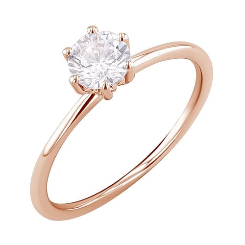 Zdobený zásnubní prsten s lab-grown diamanty Donia