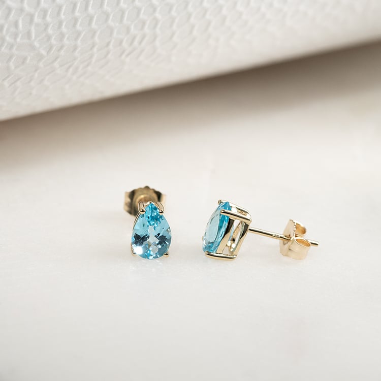 Topazové slzy ve zlaté kolekci s diamantem Plame 133309