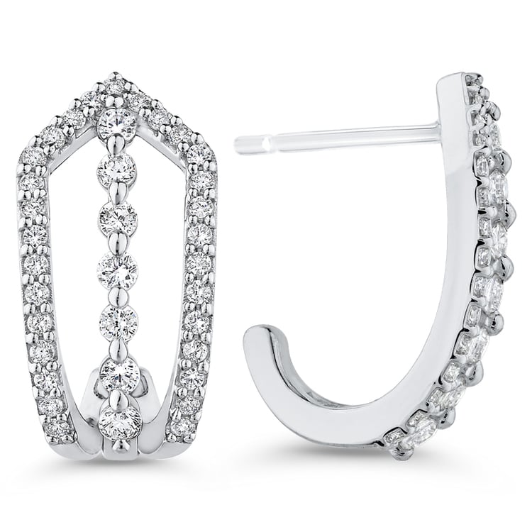 Zlaté diamantové náušnice 50161