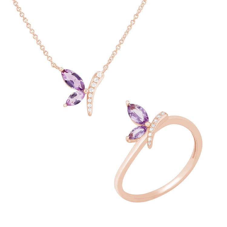 Kolekce šperků s drahokamy ve tvaru motýla Parry