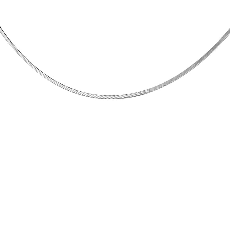 Snake řetízek 45 cm z 14k bílého zlata