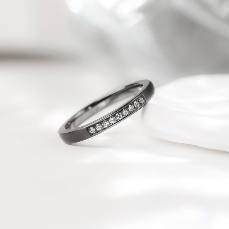 Tantalový prsten s diamanty Rille 157428