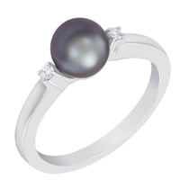 Prsten s perlou a diamanty Alisha