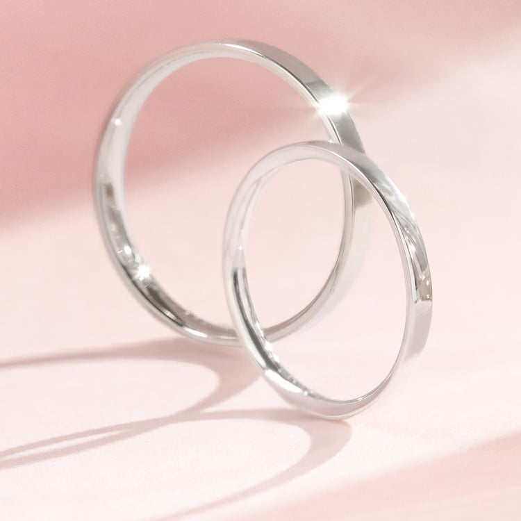 Ploché snubní prsteny z platiny 157891