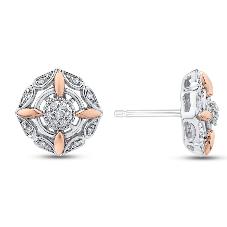 Diamantové náušnice ze zlata 50088