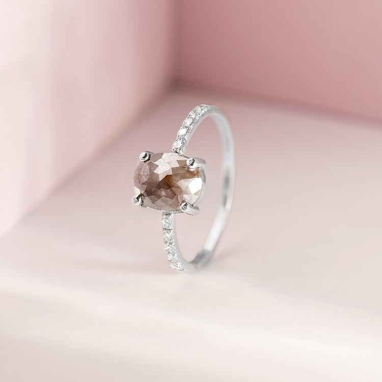 Zlatý prsten s jedinečným salt and pepper diamantem Liberia 153796