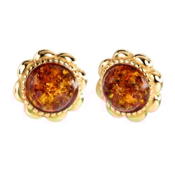 Stříbrné jantarové náušnice Torben