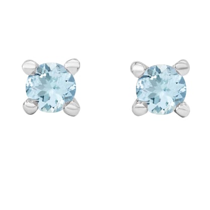 Zlaté napichovací náušnice s akvamaríny Ambrosia 47668