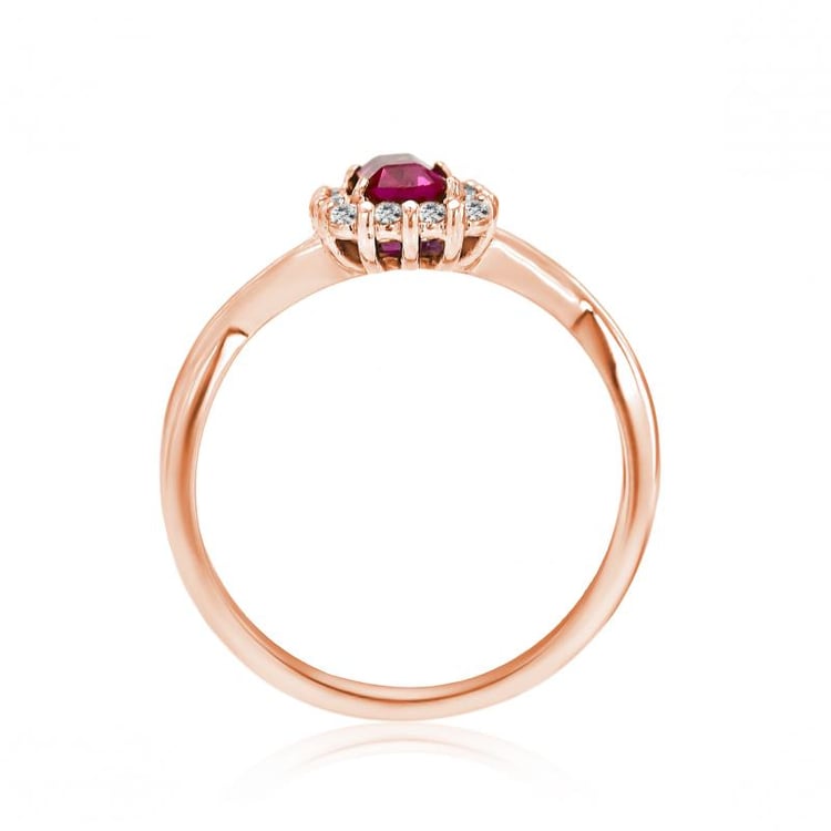 Zlatý prsten se safírem a diamanty 20665