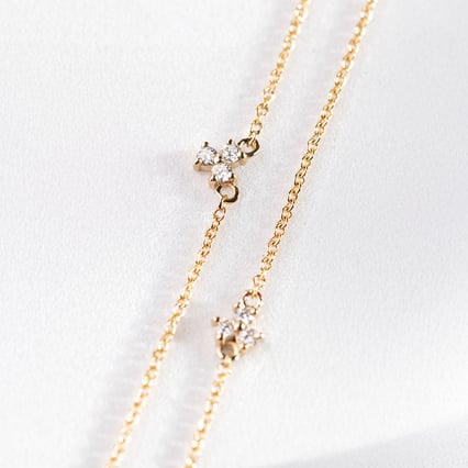 Náramek se třemi lab-grown diamanty Foley