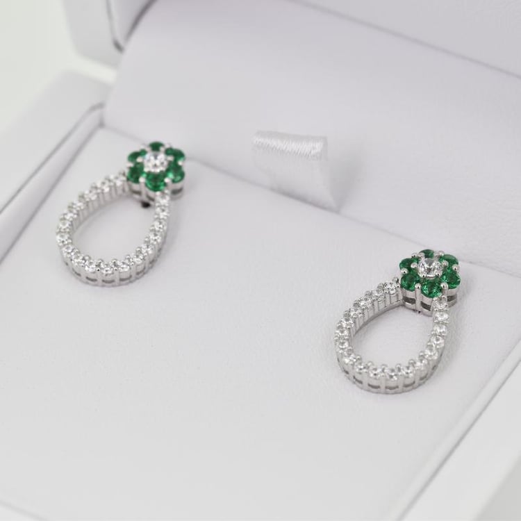 Smaragdové náušnice 22598