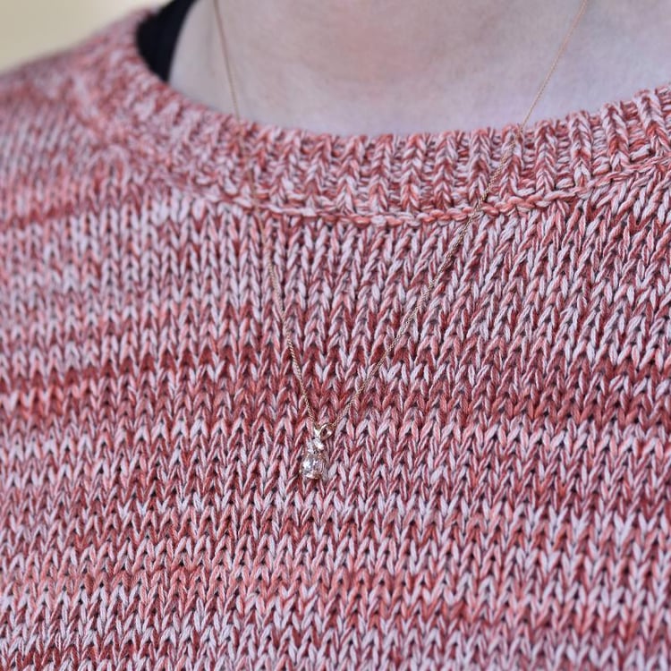 Zlatý přívěsek s morganitem 28417