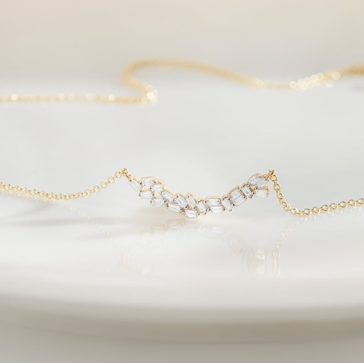 Zlatý náhrdelník s lab-grown diamantem Darcy 164885