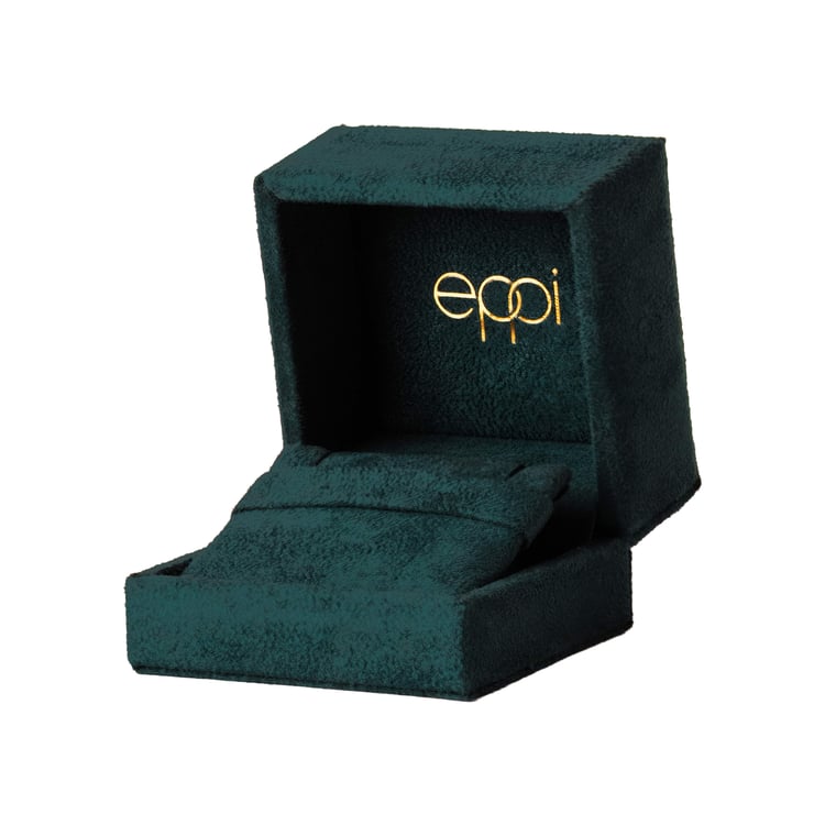 Prémiová zelená semišová krabička Miryam