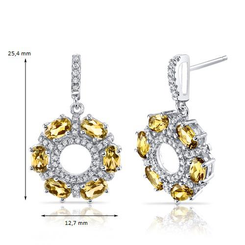 Náušnice s citríny Fany 9139