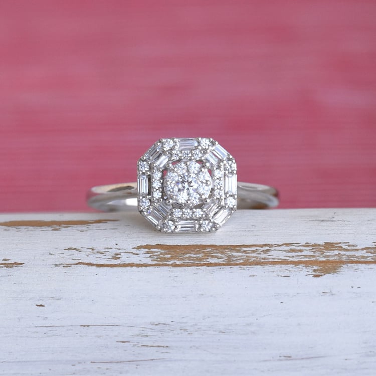 Halo prsten z bílého zlata 85282