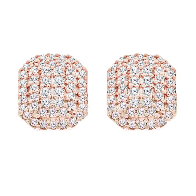 Náušnice z růžového zlata 93077