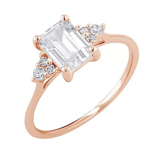 Rozvodový prsten s emerald diamantem Aran