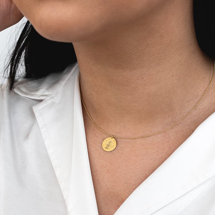 Přívěsek Malý princ s růží a gravírem 120693