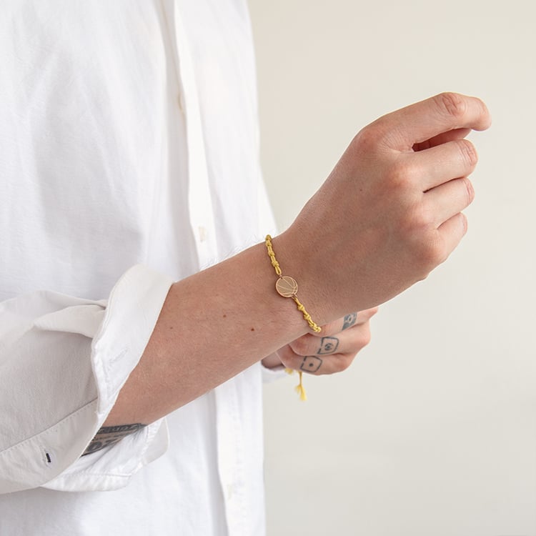 Provázkový náramek míč s gravírem dle vaší volby Basketball 125447