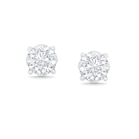 Náušnice ve tvaru květů s postranními diamanty Sandre