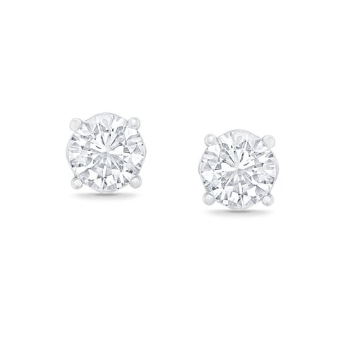 Náušnice ve tvaru květů s postranními diamanty Sandre