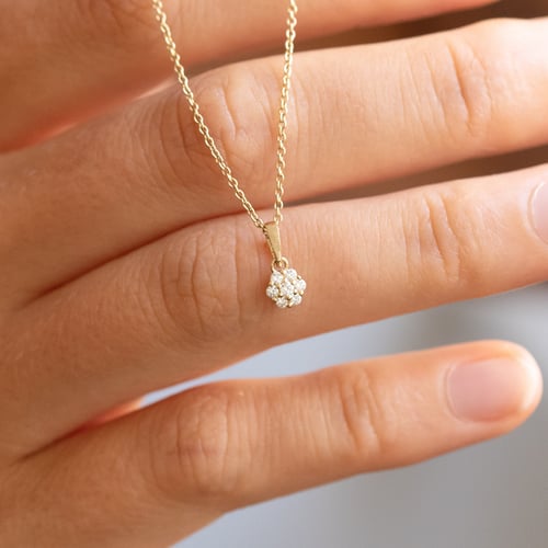 Stříbrný přívěsek s lab-grown diamanty Jenoulita