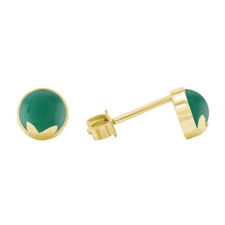 Náušnice s cabochon onyxy 44858