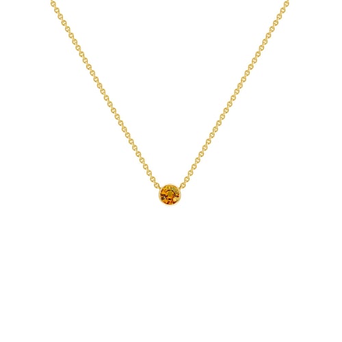 Stříbrný minimalistický náhrdelník s padparadscha safírem Glosie