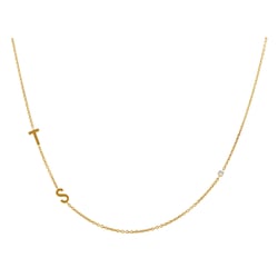 Náhrdelník se 2 písmenky podle vaší volby a lab-grown diamantem Lupe