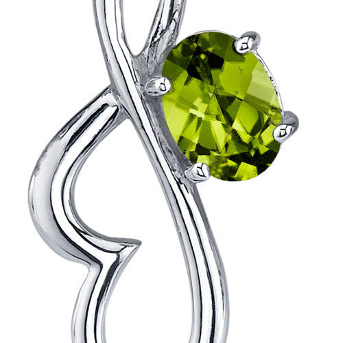 Stříbrné náušnice s olivíny 3073