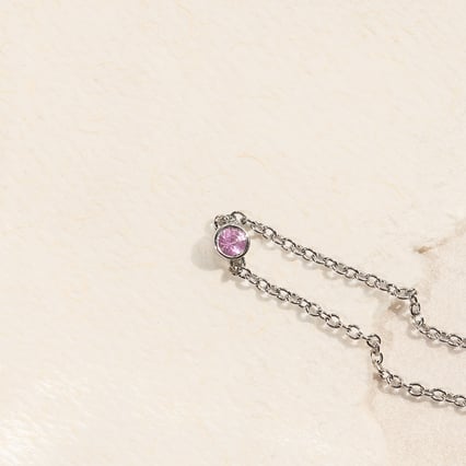 Stříbrný minimalistický náramek se safírem Bonato