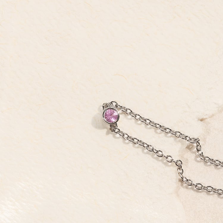 Stříbrný minimalistický náramek se safírem Bonato 138434