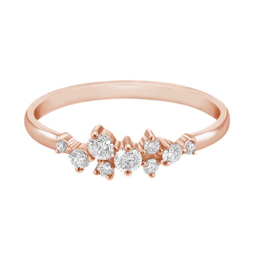 Cluster prsten s lab-grown diamanty Isolde