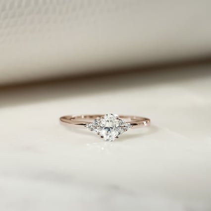 Zásnubní prsten z oříškového zlata s lab-grown diamanty Sheldo