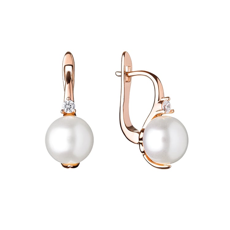 Stříbrné perlové náušnice