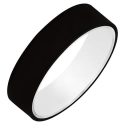 Plochý prsten z karbonu a stříbra Walker