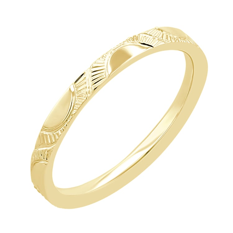 Snubní prsteny s ruční rytinou slunce Villa 116425