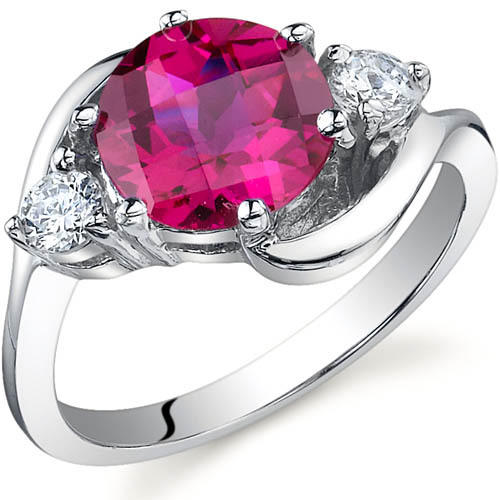 Stříbrný prsten s rubínem Cerys
