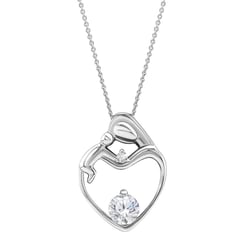 Přívěsek matka a dítě s IGI certifikovaným lab-grown diamantem Ella