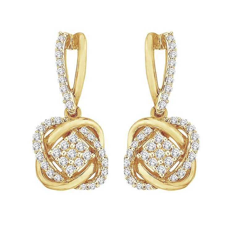 Zlaté náušnice 95058