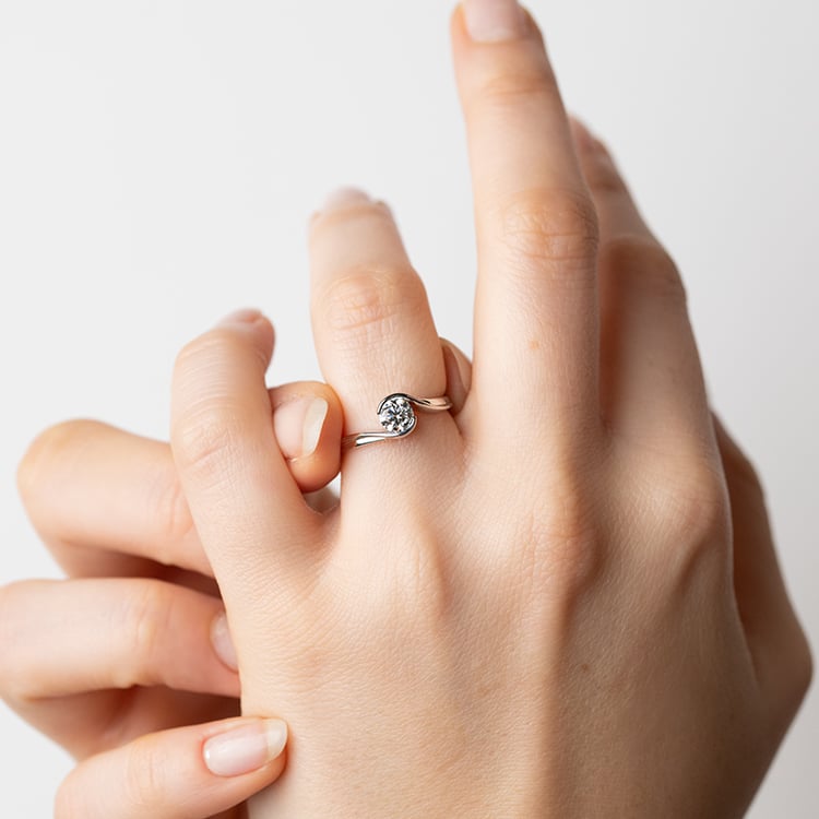 Zásnubní prsten s 0.50ct IGI certifikovaným lab-grown diamantem Yadu 147955