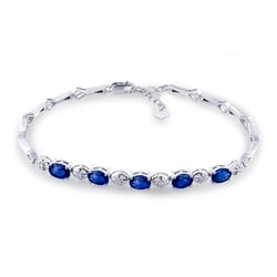 Zlatý náramek s 3.01ct safíry a diamanty Cheral