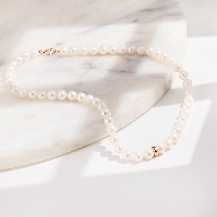 Stříbrný perlový náhrdelník Kester 165063